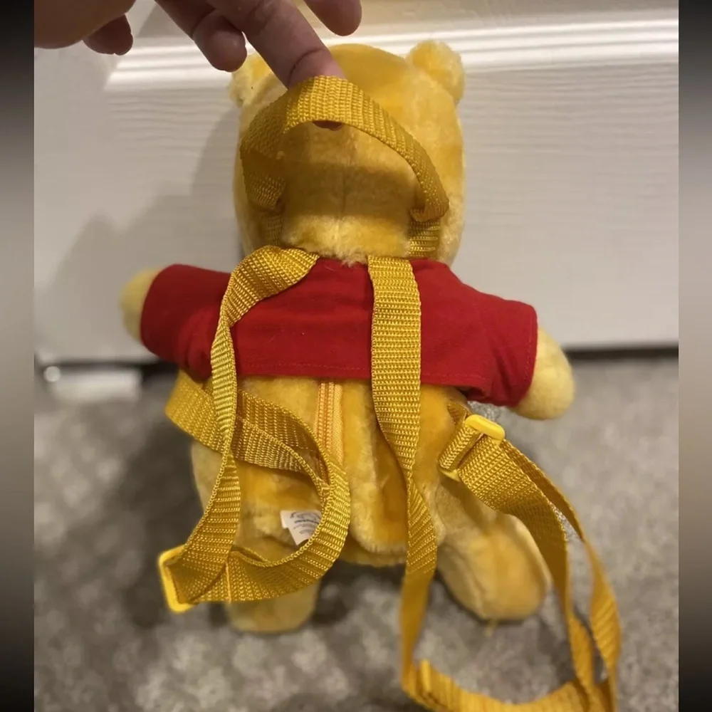 Disney Yellow & Red Winnie the Pooh Plush Kids Backpack